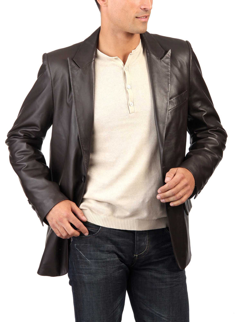 Koza Leathers Men's Real Lambskin Leather Blazer KB078