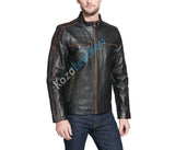 Koza Leathers Men's Genuine Lambskin Bomber Leather Jacket NJ019