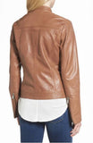 Biker / Motorcycle Jacket - Women Real Lambskin Leather Biker Jacket KW308 - Koza Leathers