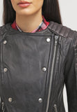 Biker / Motorcycle Jacket - Women Real Lambskin Leather Jacket KW018 - Koza Leathers