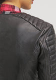 Biker / Motorcycle Jacket - Women Real Lambskin Leather Biker Jacket KW042 - Koza Leathers