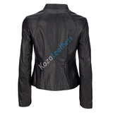 Biker / Motorcycle Jacket - Women Real Lambskin Leather Biker Jacket KW121 - Koza Leathers