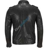Koza Leathers Men's Genuine Lambskin Bomber Leather Jacket NJ020