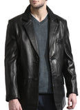 Leather Blazer - Men Real Sheepskin Leather Blazer KB006 - Koza Leathers