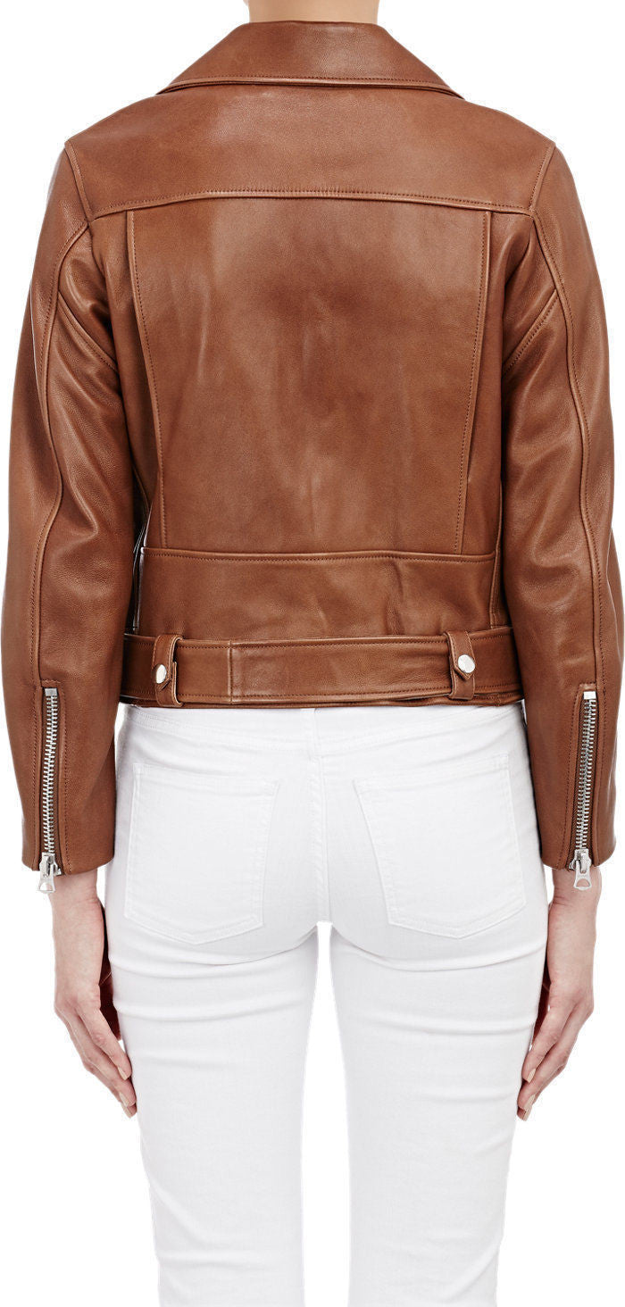 Biker / Motorcycle Jacket - Women Real Lambskin Leather Jacket KW019 - Koza Leathers