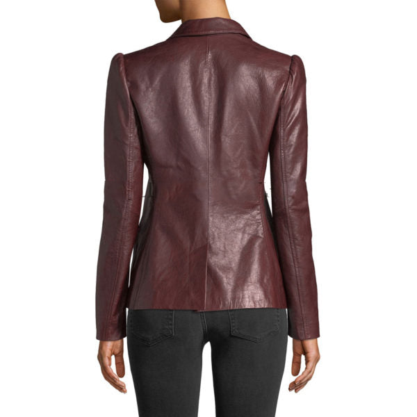 Koza Leathers Women's Real Lambskin Leather Blazer BW101