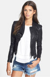 Biker / Motorcycle Jacket - Women Real Lambskin Leather Biker Jacket KW311 - Koza Leathers