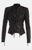 Biker / Motorcycle Jacket - Women Real Lambskin Leather Biker Jacket KW311 - Koza Leathers