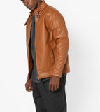 Biker Jacket - Men Real Lambskin Motorcycle Leather Biker Jacket KM633 - Koza Leathers