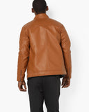 Biker Jacket - Men Real Lambskin Motorcycle Leather Biker Jacket KM633 - Koza Leathers