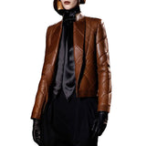Biker / Motorcycle Jacket - Women Real Lambskin Leather Biker Jacket KW467 - Koza Leathers