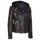 Biker / Motorcycle Jacket - Women Real Lambskin Leather Biker Jacket KW123 - Koza Leathers