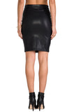 Knee Length Skirt - Women Real Lambskin Leather Slim Fit Skirt WS074 - Koza Leathers