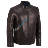 Koza Leathers Men's Genuine Lambskin Bomber Leather Jacket NJ021