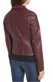 Biker / Motorcycle Jacket - Women Real Lambskin Leather Biker Jacket KW312 - Koza Leathers