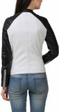 Biker / Motorcycle Jacket - Women Real Lambskin Leather Biker Jacket KW401 - Koza Leathers