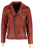 Biker Jacket - Men Real Lambskin Motorcycle Leather Biker Jacket KM264 - Koza Leathers