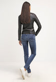 Biker / Motorcycle Jacket - Women Real Lambskin Leather Biker Jacket KW045 - Koza Leathers