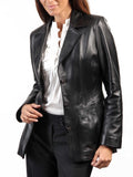 Koza Leathers Women's Real Lambskin Leather Blazer BW056