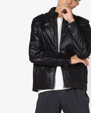 Biker Jacket - Men Real Lambskin Motorcycle Leather Biker Jacket KM635 - Koza Leathers