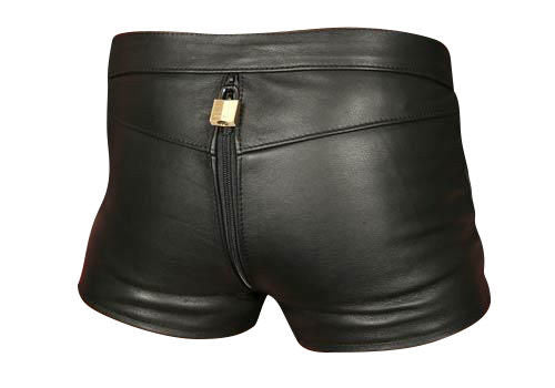 Koza Leathers Men's Real Lambskin Leather Boxer Shorts MS038