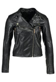 Biker / Motorcycle Jacket - Women Real Lambskin Leather Biker Jacket KW221 - Koza Leathers
