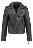 Biker / Motorcycle Jacket - Women Real Lambskin Leather Biker Jacket KW046 - Koza Leathers