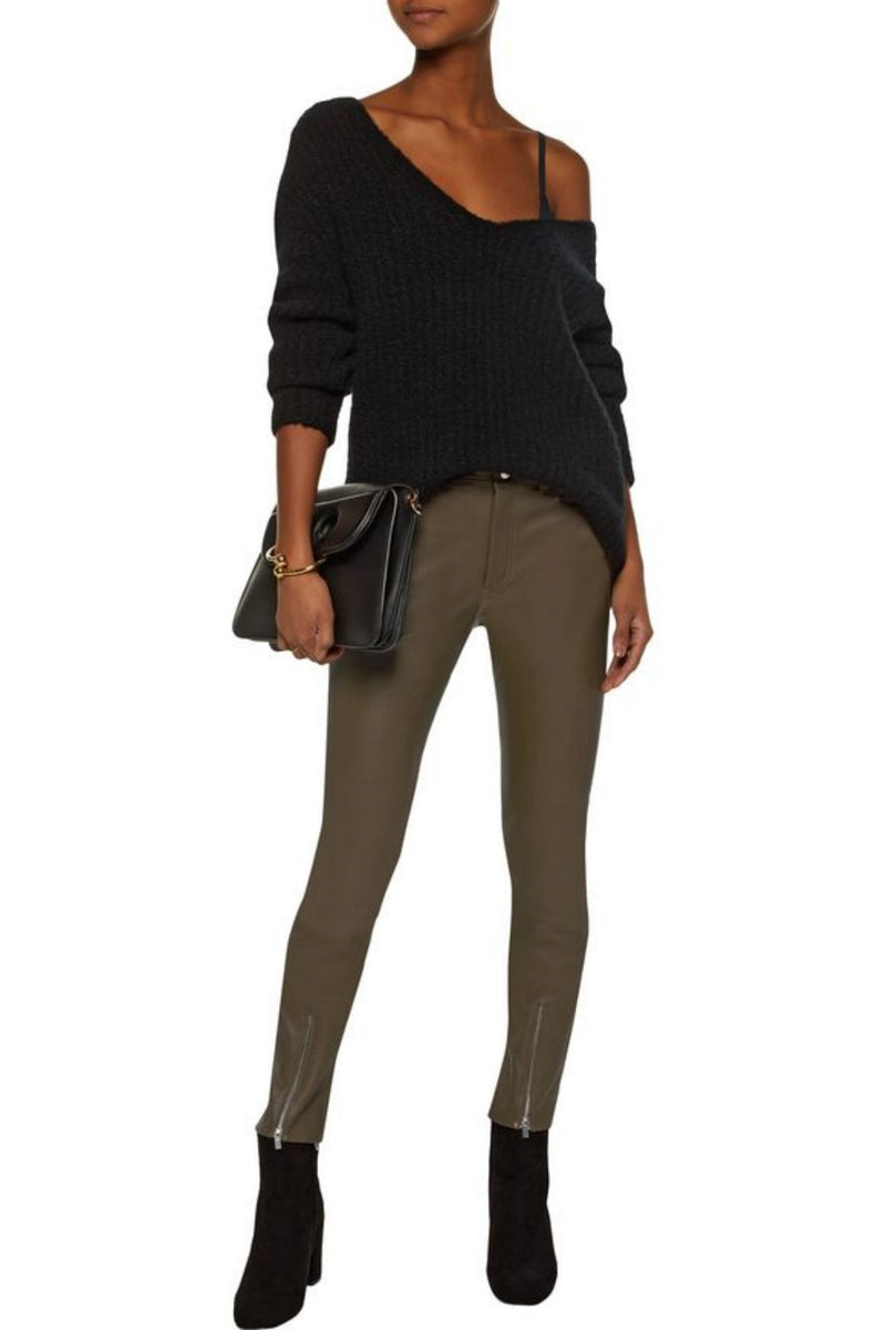 Koza Leathers Women's Real Lambskin Leather Skinny Pant WP068