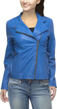 Biker / Motorcycle Jacket - Women Real Lambskin Leather Biker Jacket KW402 - Koza Leathers
