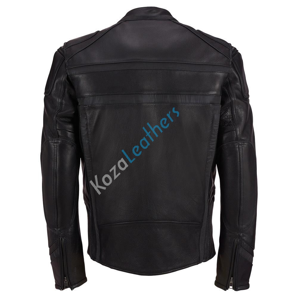 Koza Leathers Men's Genuine Lambskin Bomber Leather Jacket NJ022