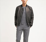 Biker Jacket - Men Real Lambskin Motorcycle Leather Biker Jacket KM266 - Koza Leathers