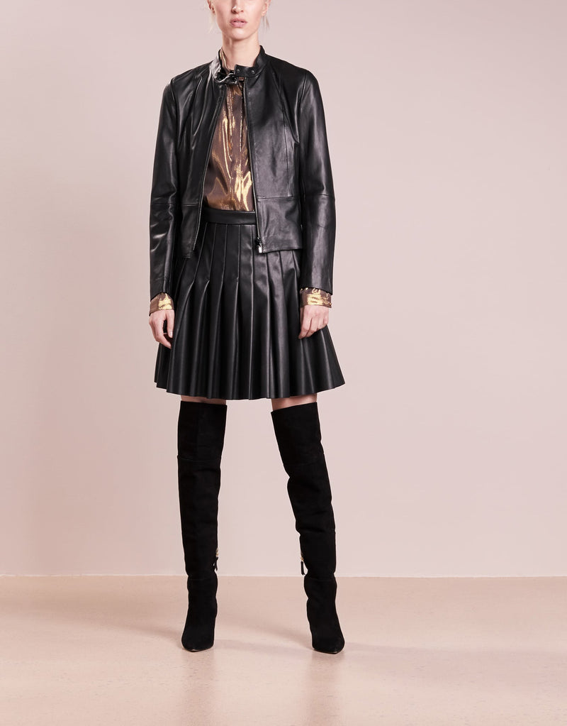 Biker / Motorcycle Jacket - Women Real Lambskin Leather Biker Jacket KW222 - Koza Leathers