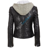 Biker / Motorcycle Jacket - Women Real Lambskin Leather Biker Jacket KW125 - Koza Leathers