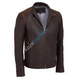 Koza Leathers Men's Genuine Lambskin Bomber Leather Jacket NJ023