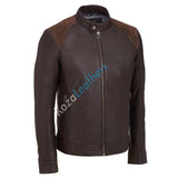 Koza Leathers Men's Genuine Lambskin Bomber Leather Jacket NJ023