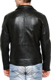 Biker Jacket - Men Real Lambskin Motorcycle Leather Biker Jacket KM415 - Koza Leathers