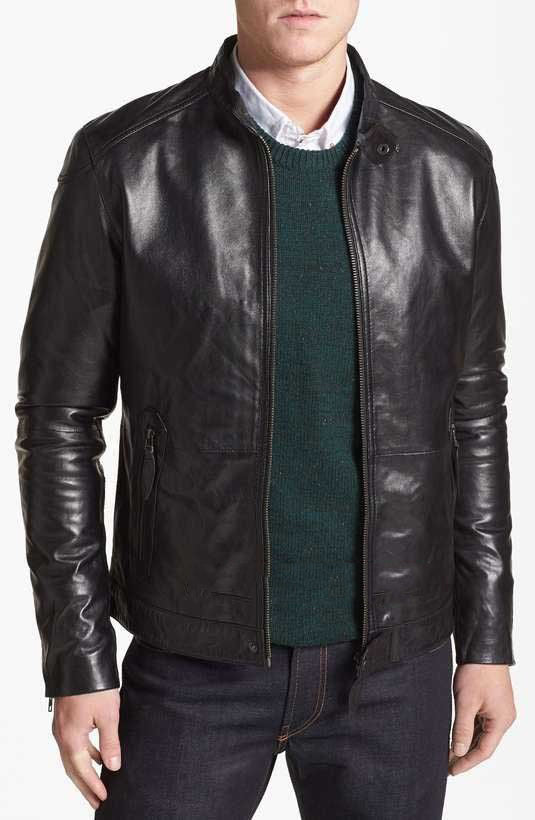 Biker Jacket - Men Real Lambskin Leather Jacket KM137 - Koza Leathers