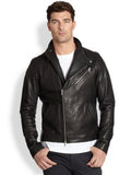 Biker Jacket - Men Real Lambskin Leather Jacket KM139 - Koza Leathers