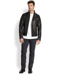 Biker Jacket - Men Real Lambskin Leather Jacket KM139 - Koza Leathers