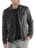 Biker Jacket - Men Real Lambskin Leather Jacket KM142 - Koza Leathers