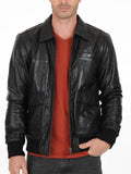 Biker Jacket - Men Real Lambskin Leather Jacket KM145 - Koza Leathers