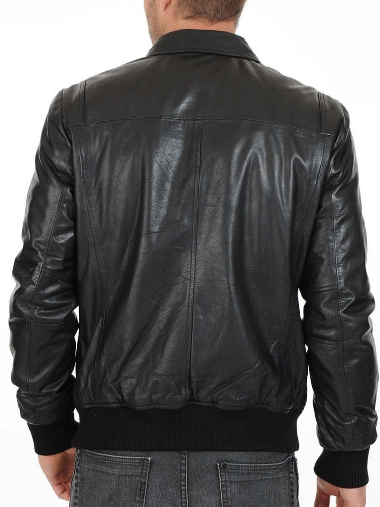 Biker Jacket - Men Real Lambskin Leather Jacket KM145 - Koza Leathers