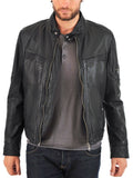 Biker Jacket - Men Real Lambskin Leather Jacket KM146 - Koza Leathers