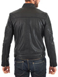 Biker Jacket - Men Real Lambskin Leather Jacket KM146 - Koza Leathers