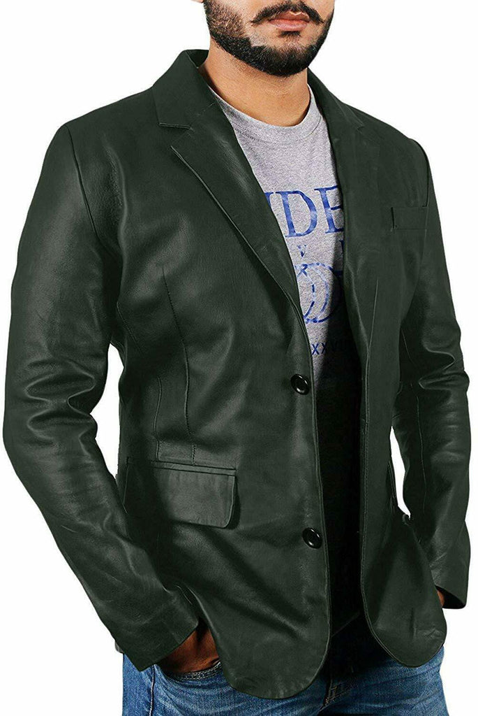 Koza Leathers Men's Real Lambskin Leather Blazer KB039