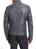 Biker Jacket - Men Real Lambskin Leather Jacket KM131 - Koza Leathers