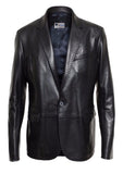 Leather Blazer - Men Real Sheepskin Leather Blazer KB019 - Koza Leathers