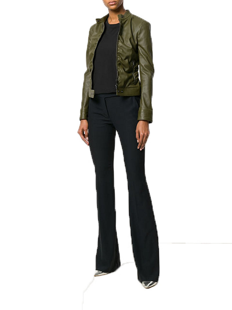 Biker / Motorcycle Jacket - Women Real Lambskin Leather Biker Jacket KW541 - Koza Leathers