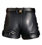Koza Leathers Men's Real Lambskin Leather Boxer Shorts MS041