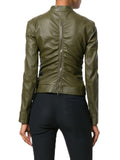 Biker / Motorcycle Jacket - Women Real Lambskin Leather Biker Jacket KW541 - Koza Leathers